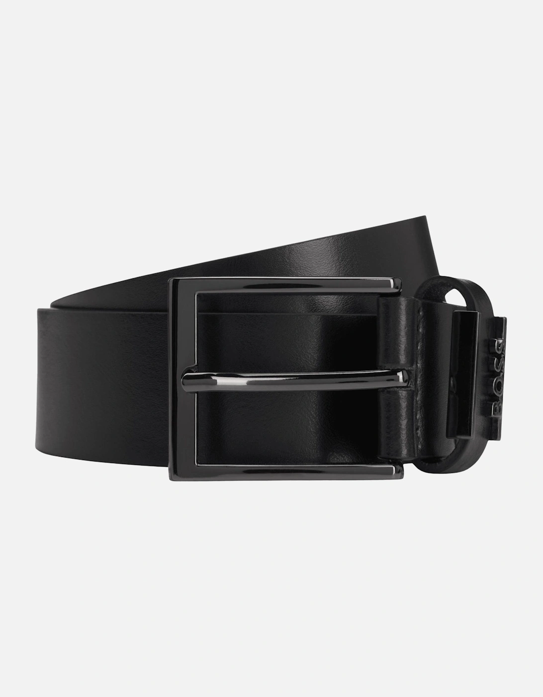 Cole Logo Buckle Black Leather Belt, 3 of 2