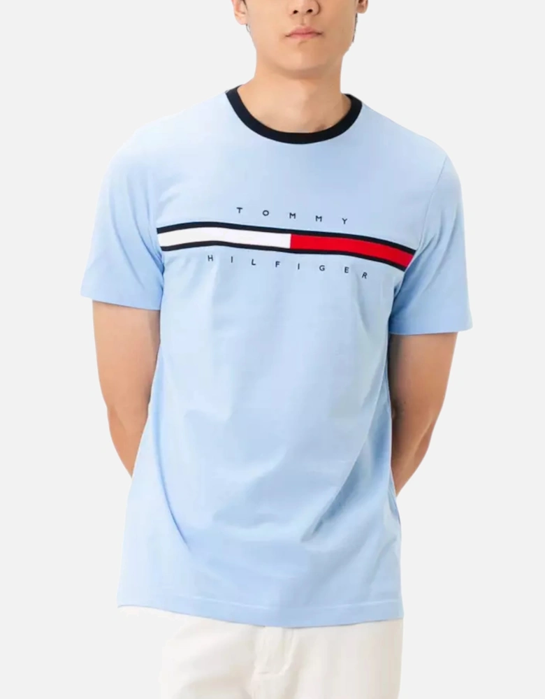 Mens T Shirts Crew Neck Signature Stripe Summer Cotton Tino Tee
