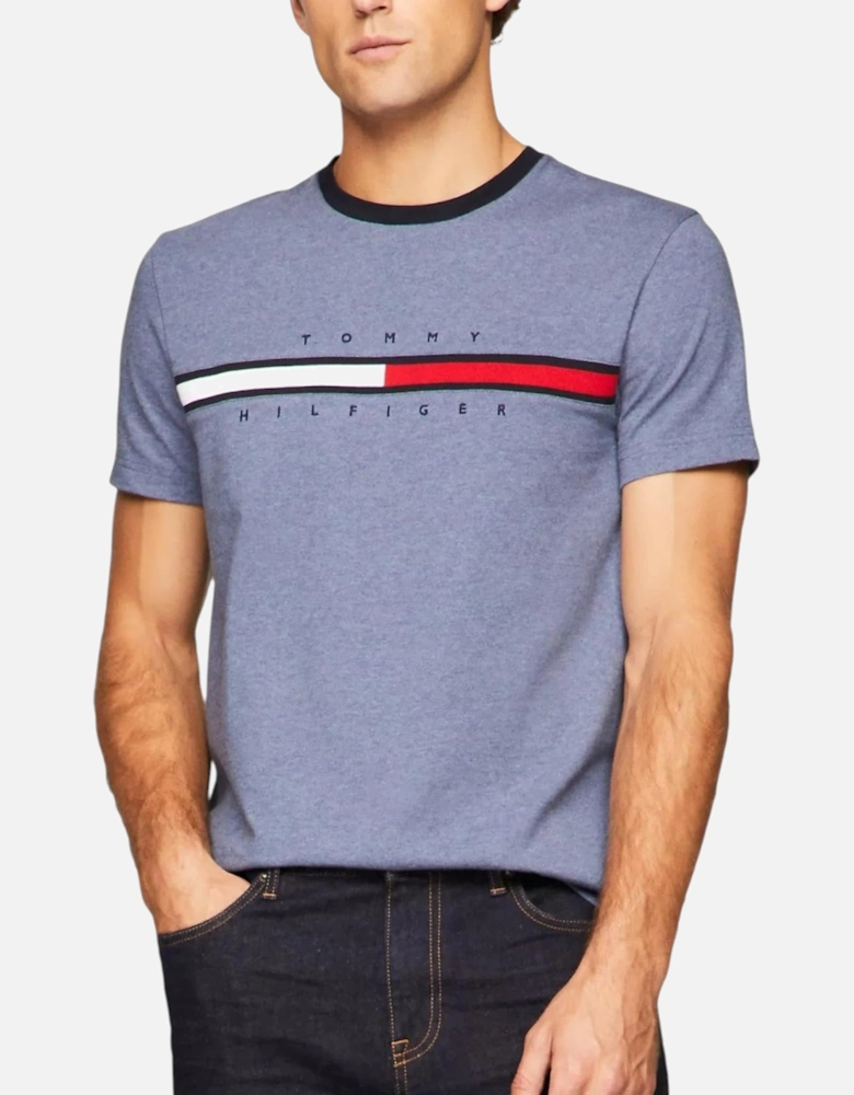 Mens T Shirts Crew Neck Signature Stripe Summer Cotton Tino Tee