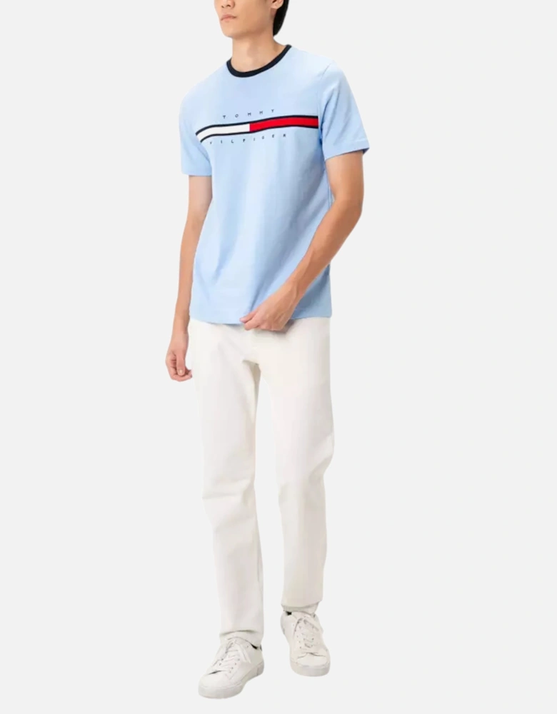 Mens T Shirts Crew Neck Signature Stripe Summer Cotton Tino Tee