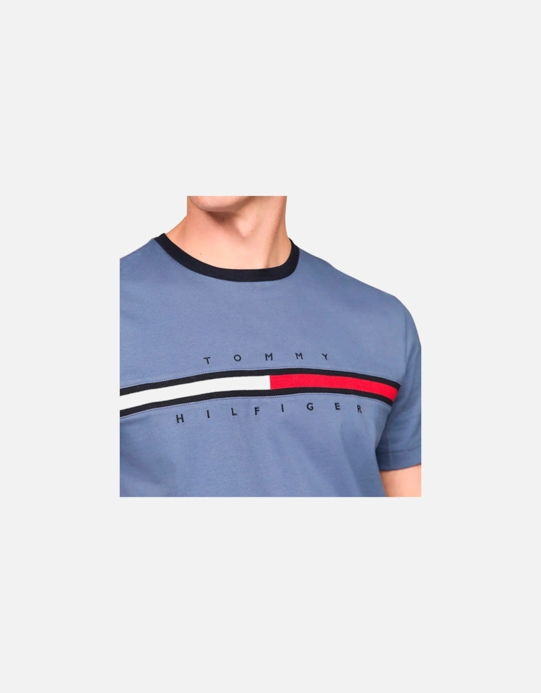 Mens T Shirts Crew Neck Signature Stripe Summer Cotton Tino Tee