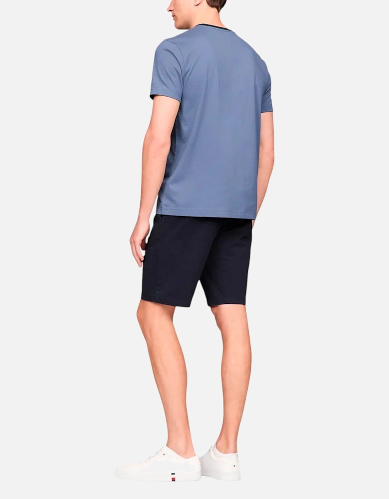 Mens T Shirts Crew Neck Signature Stripe Summer Cotton Tino Tee