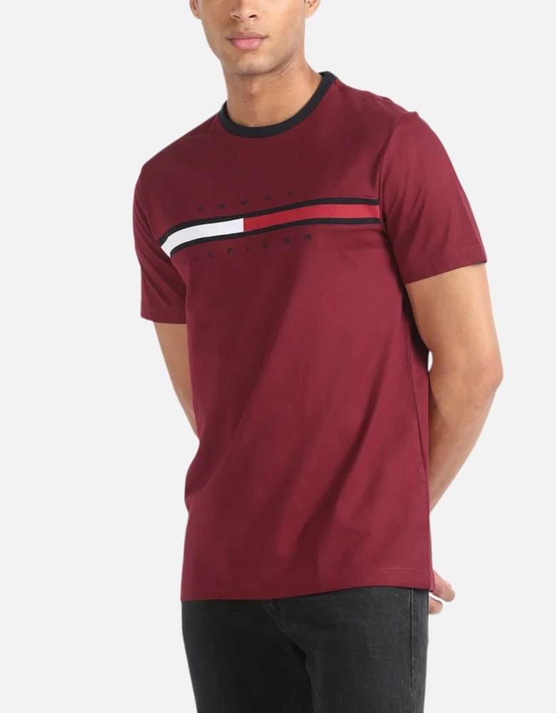 Mens T Shirts Crew Neck Signature Stripe Summer Cotton Tino Tee