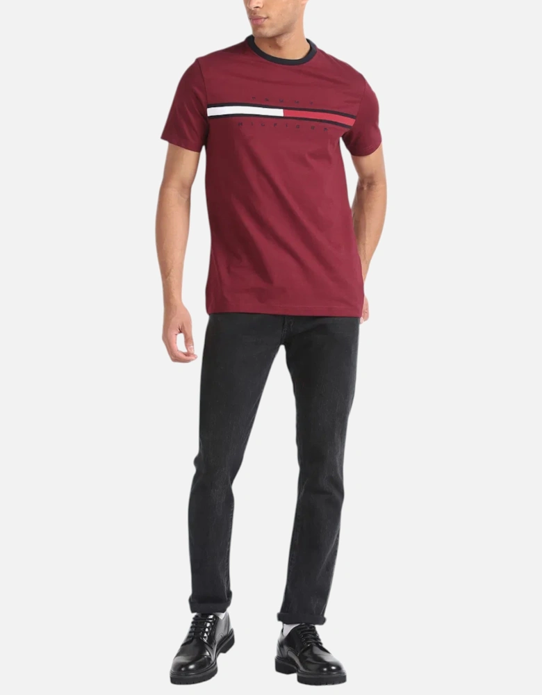 Mens T Shirts Crew Neck Signature Stripe Summer Cotton Tino Tee