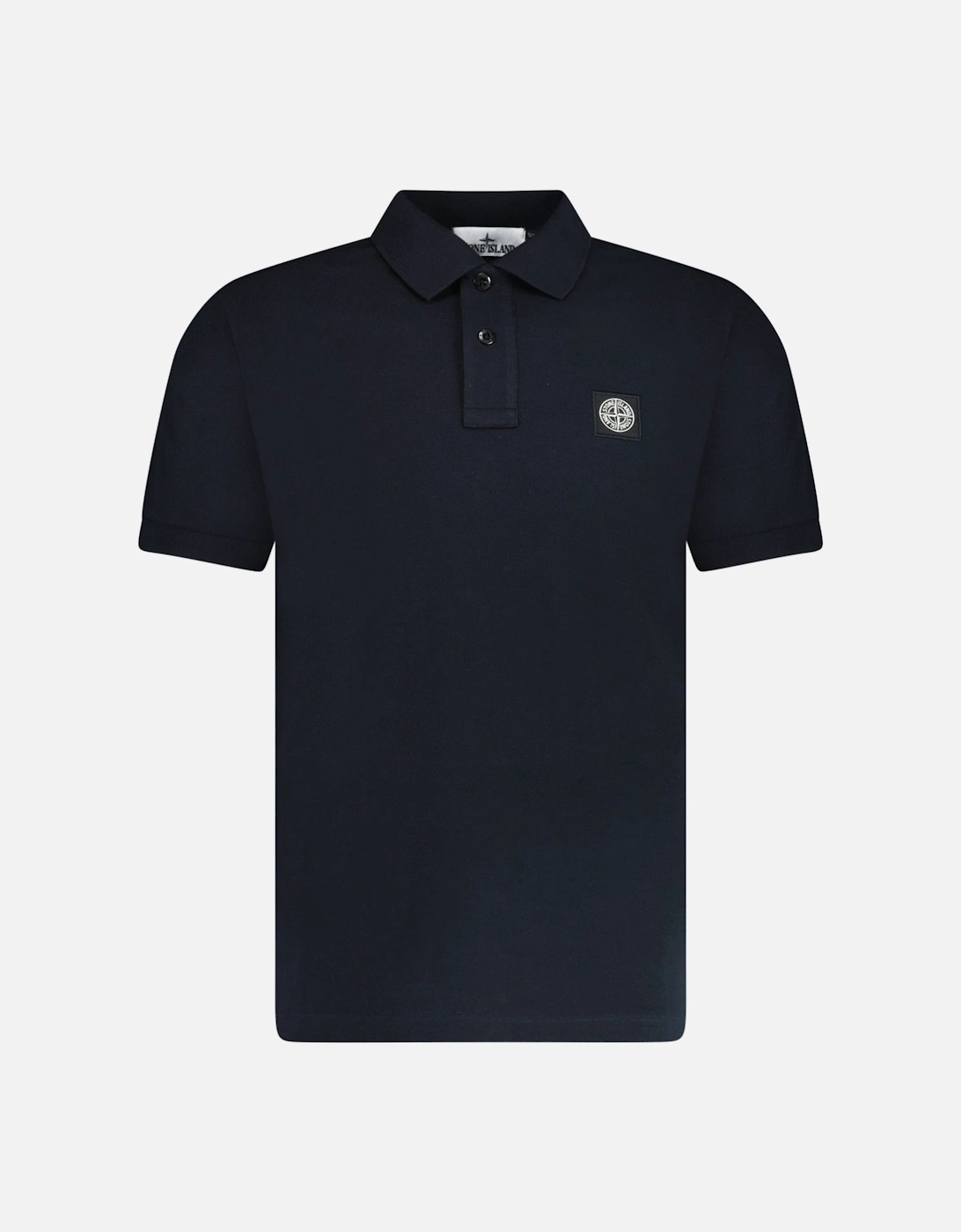 Stone Island Men's Stone Island Compass Badge Polo T-Shirt Slim Fit Black