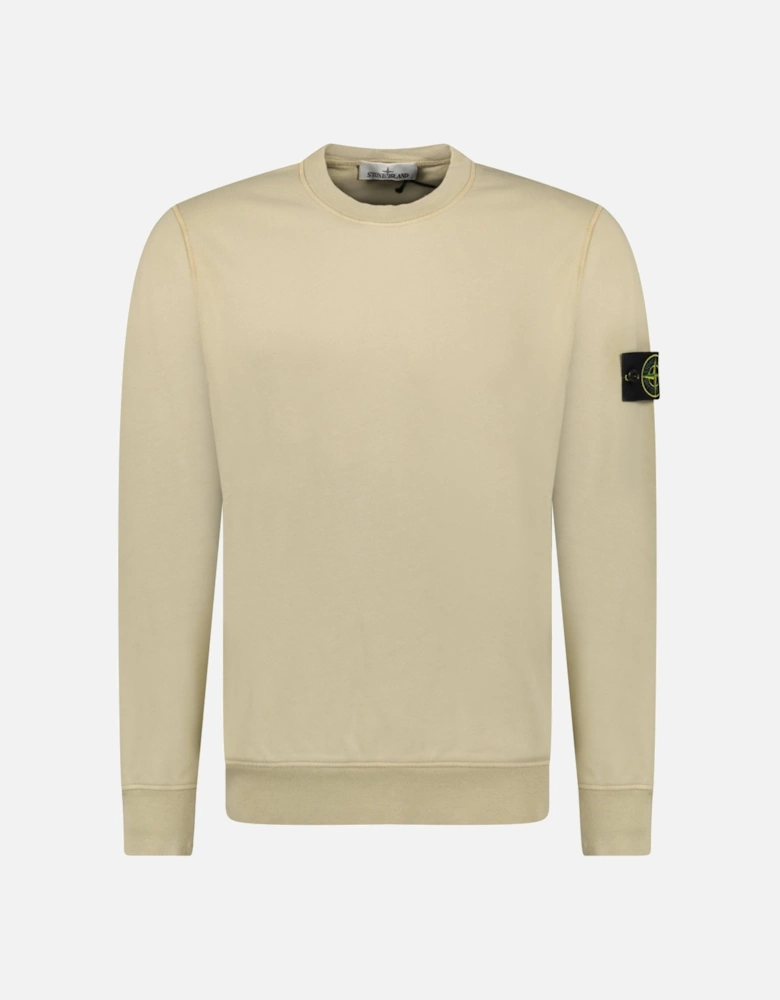Ribbed Detailed Crewneck Sweatshirt Desert