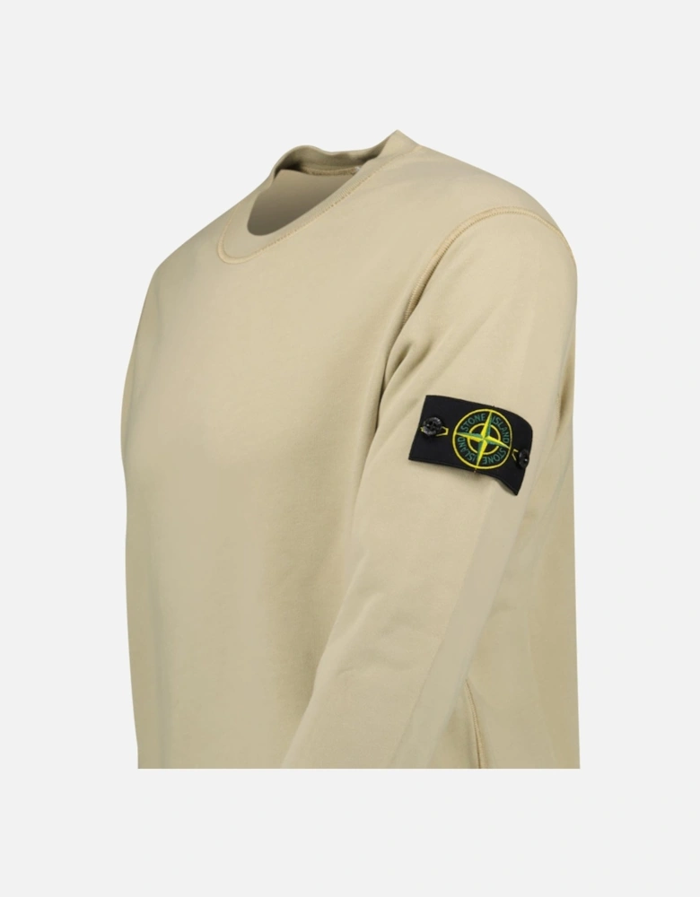 Ribbed Detailed Crewneck Sweatshirt Desert