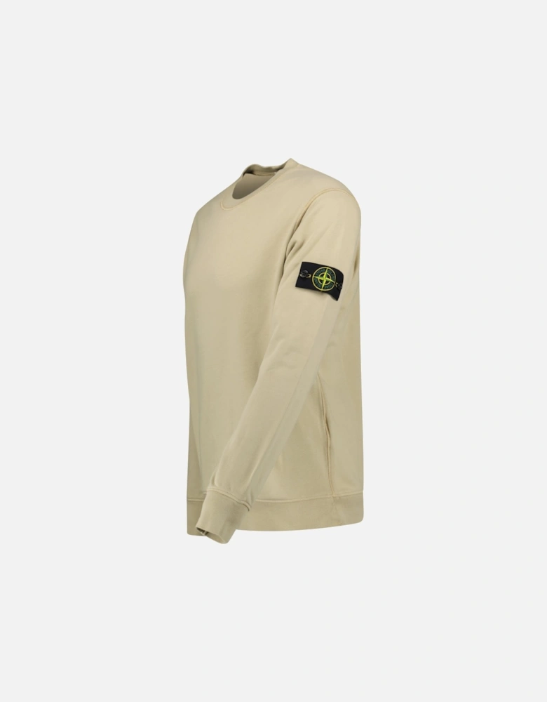 Ribbed Detailed Crewneck Sweatshirt Desert