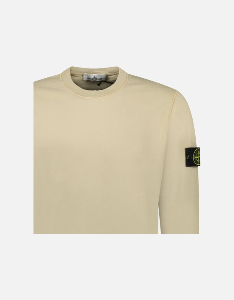 Ribbed Detailed Crewneck Sweatshirt Desert
