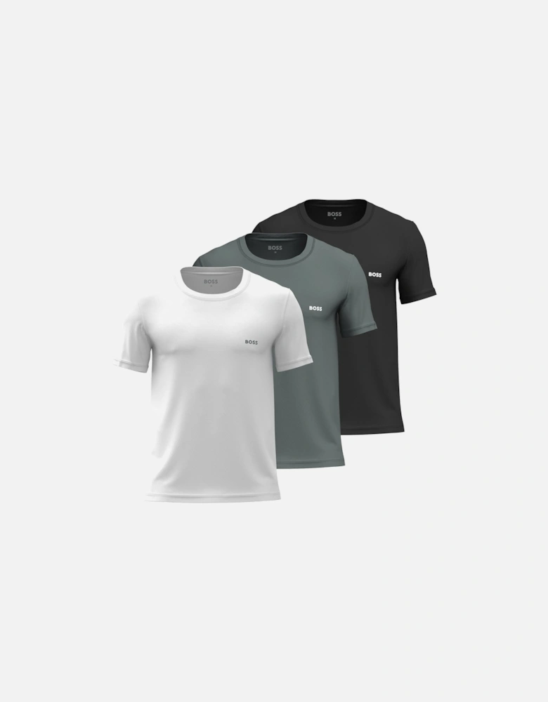Boss Black 3 Pack T-Shirts White/Black/Green