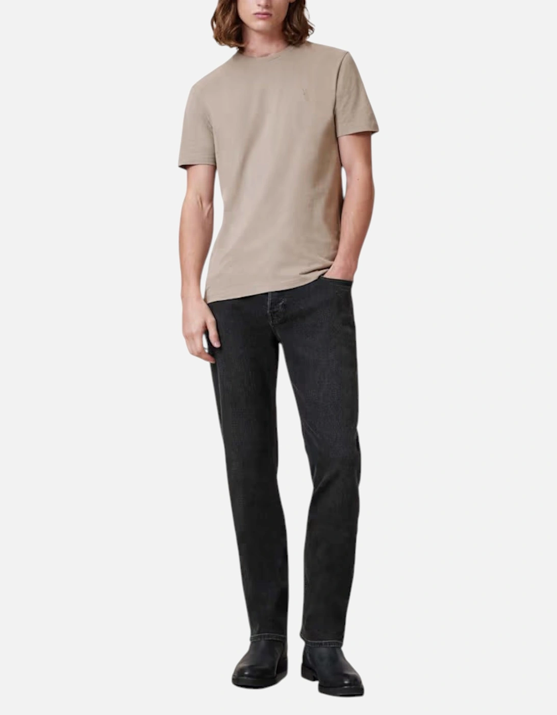 All Saints Mens T Shirts Crew Neck Slim Short Sleeve Casual Summer Cotton Tee