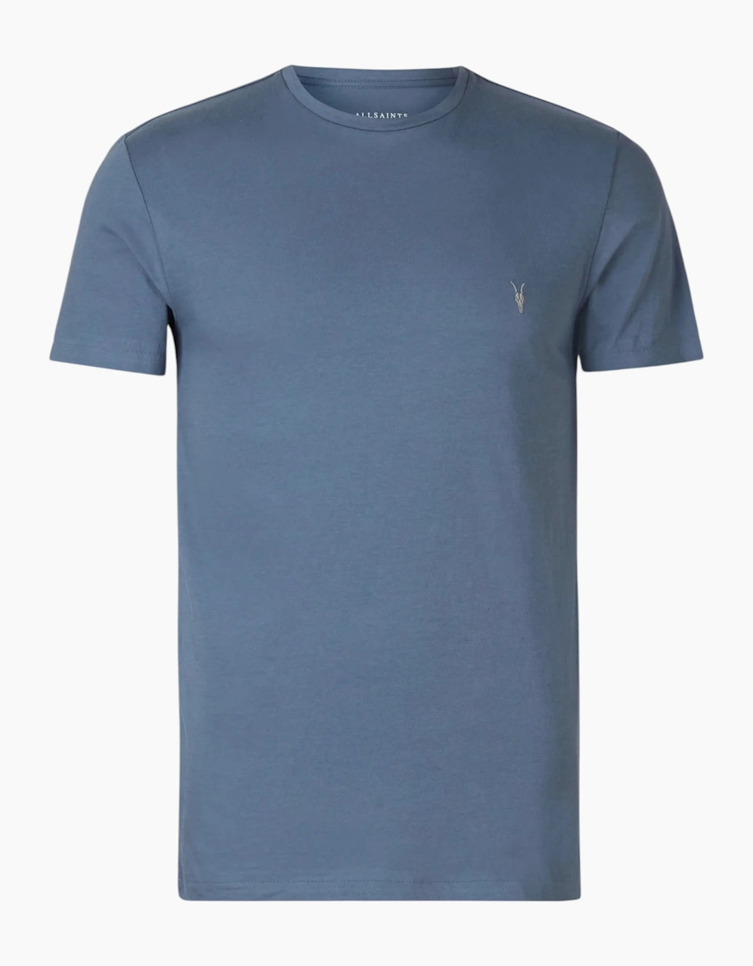 Allsaints Men's Navy All Saints T Shirts Tonic Crew Neck Short Sleeve Rumskull Plain Casual Tops - Size: 44