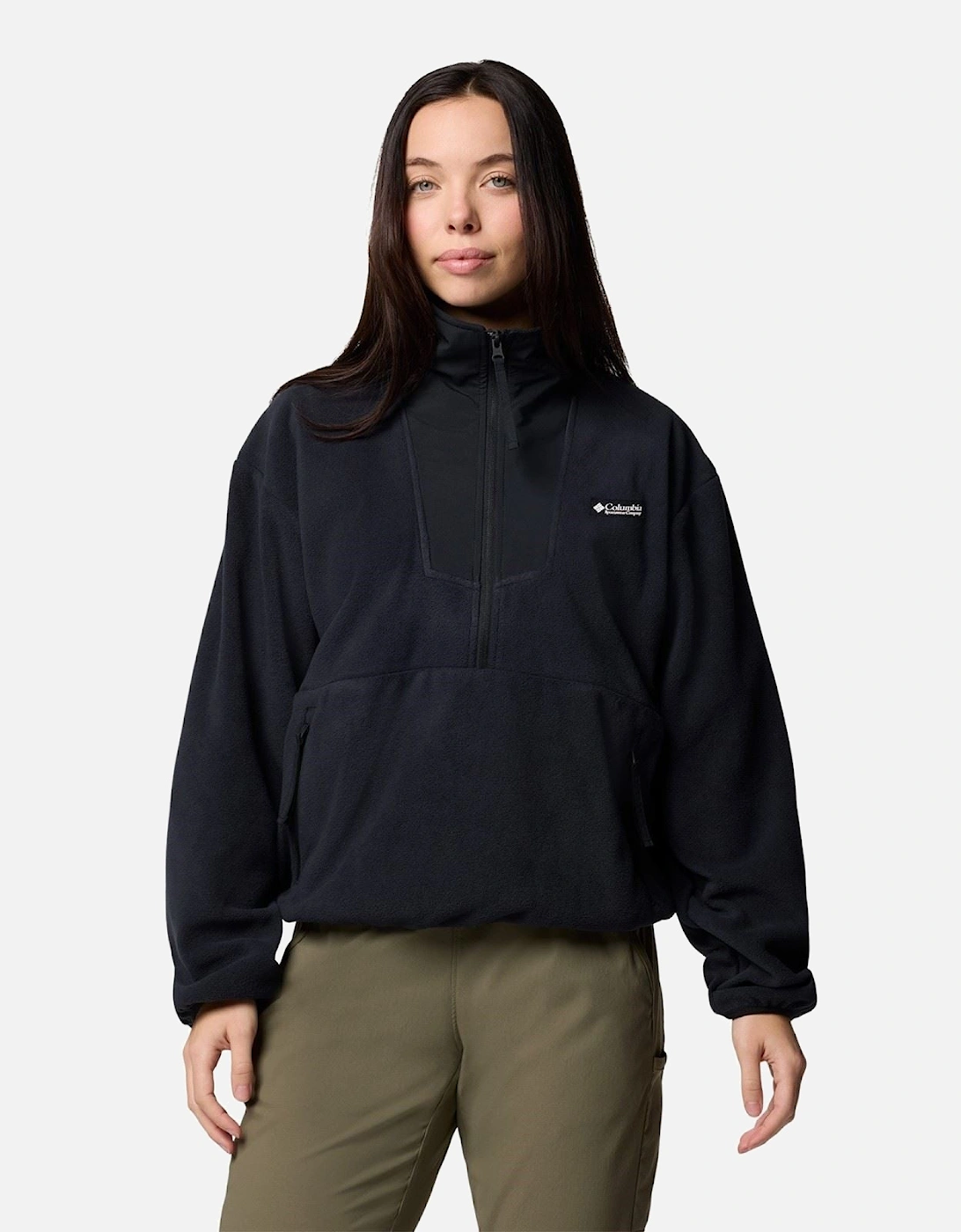 Sequoia Grove 1/2 Zip Fleece Polyester Women's Black Pullover, 6 of 5
