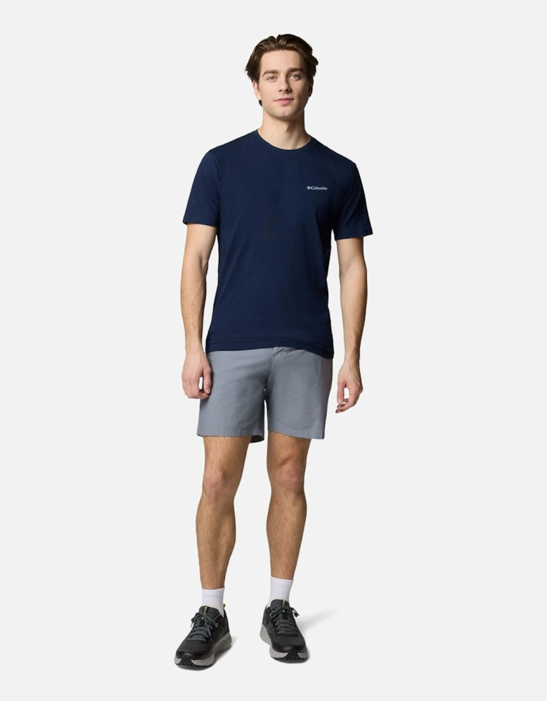 North Cascades Short Sleeve Tee Cotton Men's Blue Short Sleeve T-Shirts