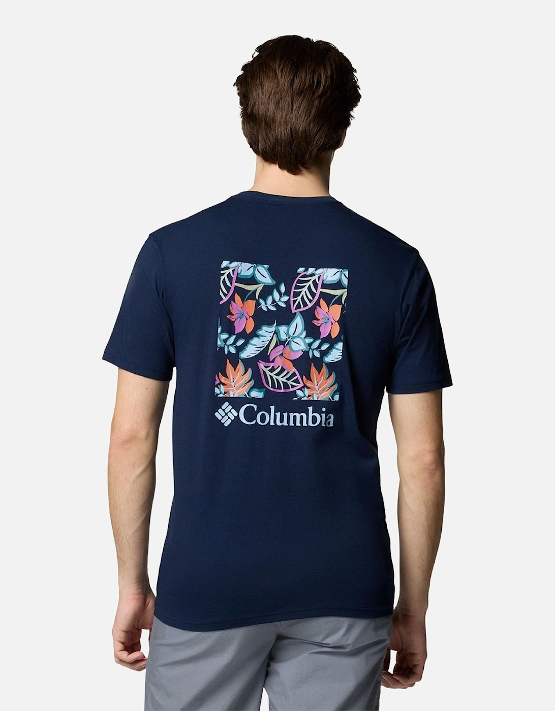 North Cascades Short Sleeve Tee Cotton Men's Blue Short Sleeve T-Shirts