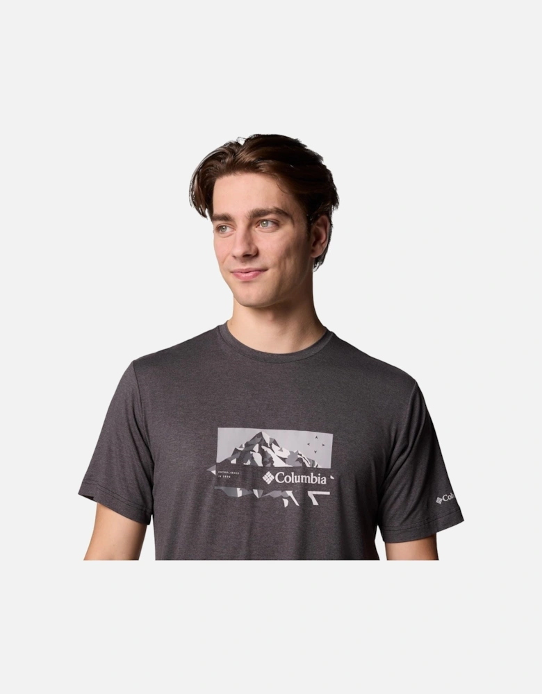 Kwick Hike Graphic SS Tee Polyester Men's Black Short Sleeve T-Shirts