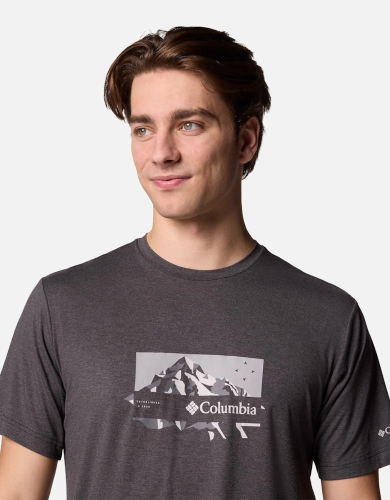 Kwick Hike Graphic SS Tee Polyester Men's Black Short Sleeve T-Shirts