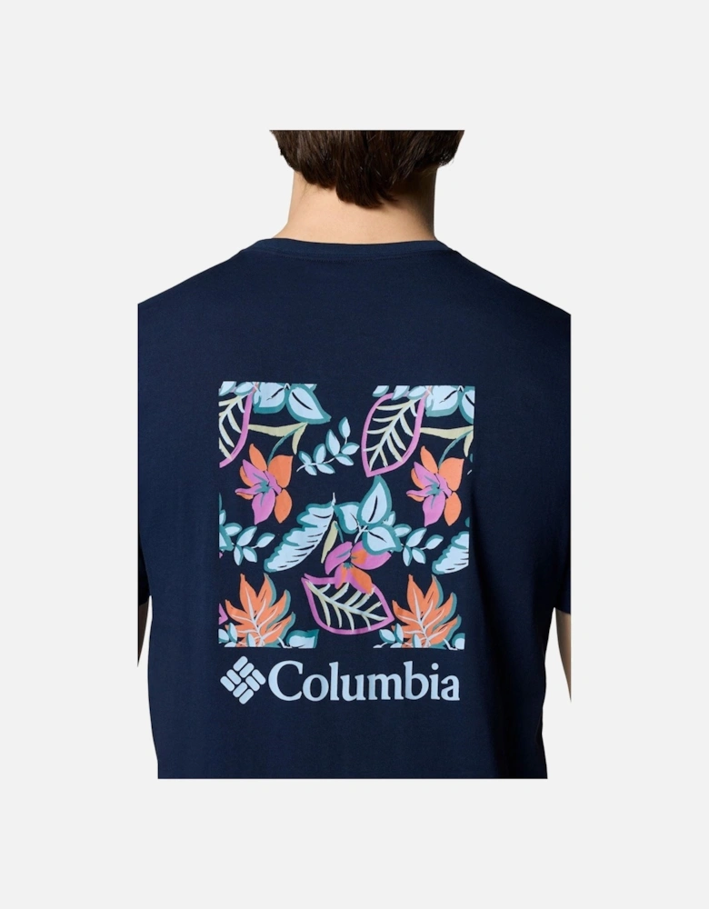 North Cascades Short Sleeve Tee Cotton Men's Blue Short Sleeve T-Shirts
