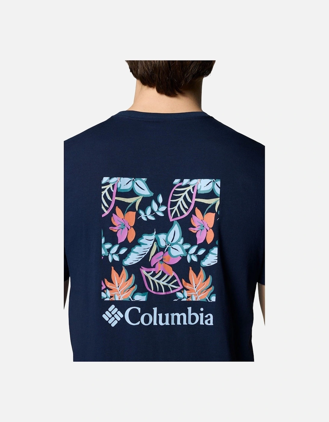 North Cascades Short Sleeve Tee Cotton Men's Blue Short Sleeve T-Shirts