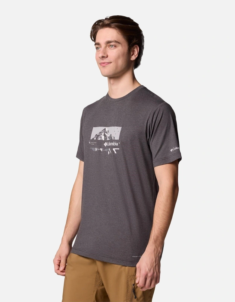 Kwick Hike Graphic SS Tee Polyester Men's Black Short Sleeve T-Shirts