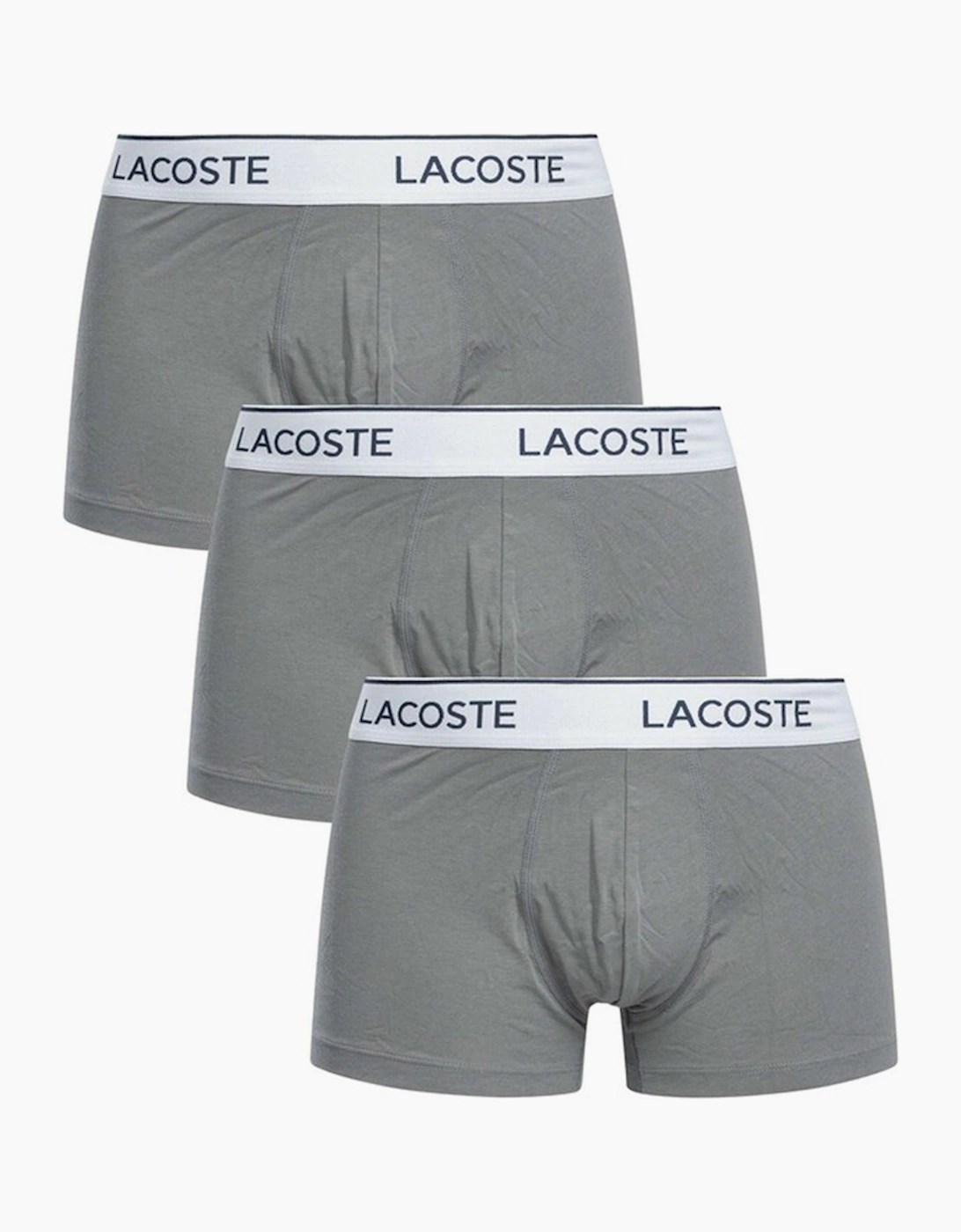 Lacoste Men's Grey 3 Pack Trunks  32/34/35 Large