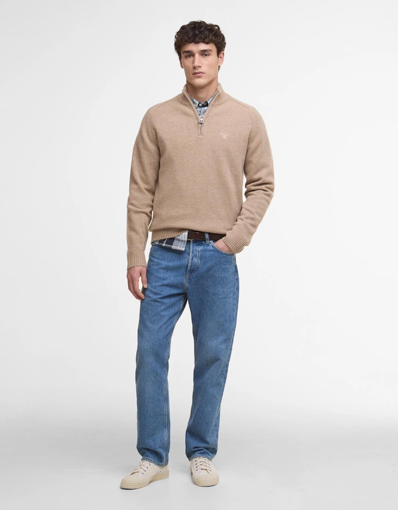 Grangetown Halfzip Sweater ST17  Washed Stone