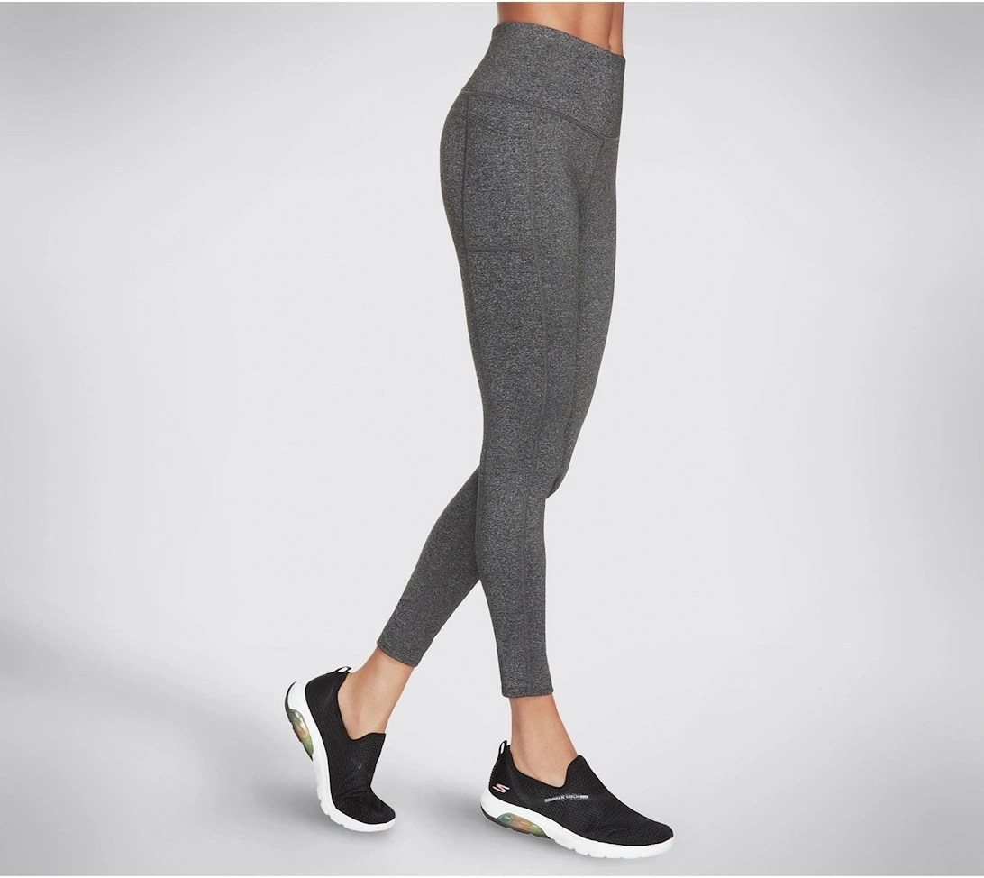 Performance GOWALK Wear High Waisted Nylon Women's Grey Sports Leggings