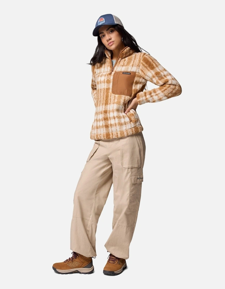 West Bend 1/4 Zip II Polyester Women's Brown Pullover