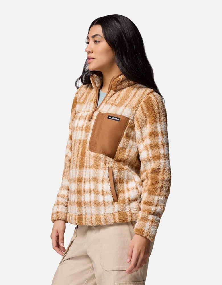 West Bend 1/4 Zip II Polyester Women's Brown Pullover