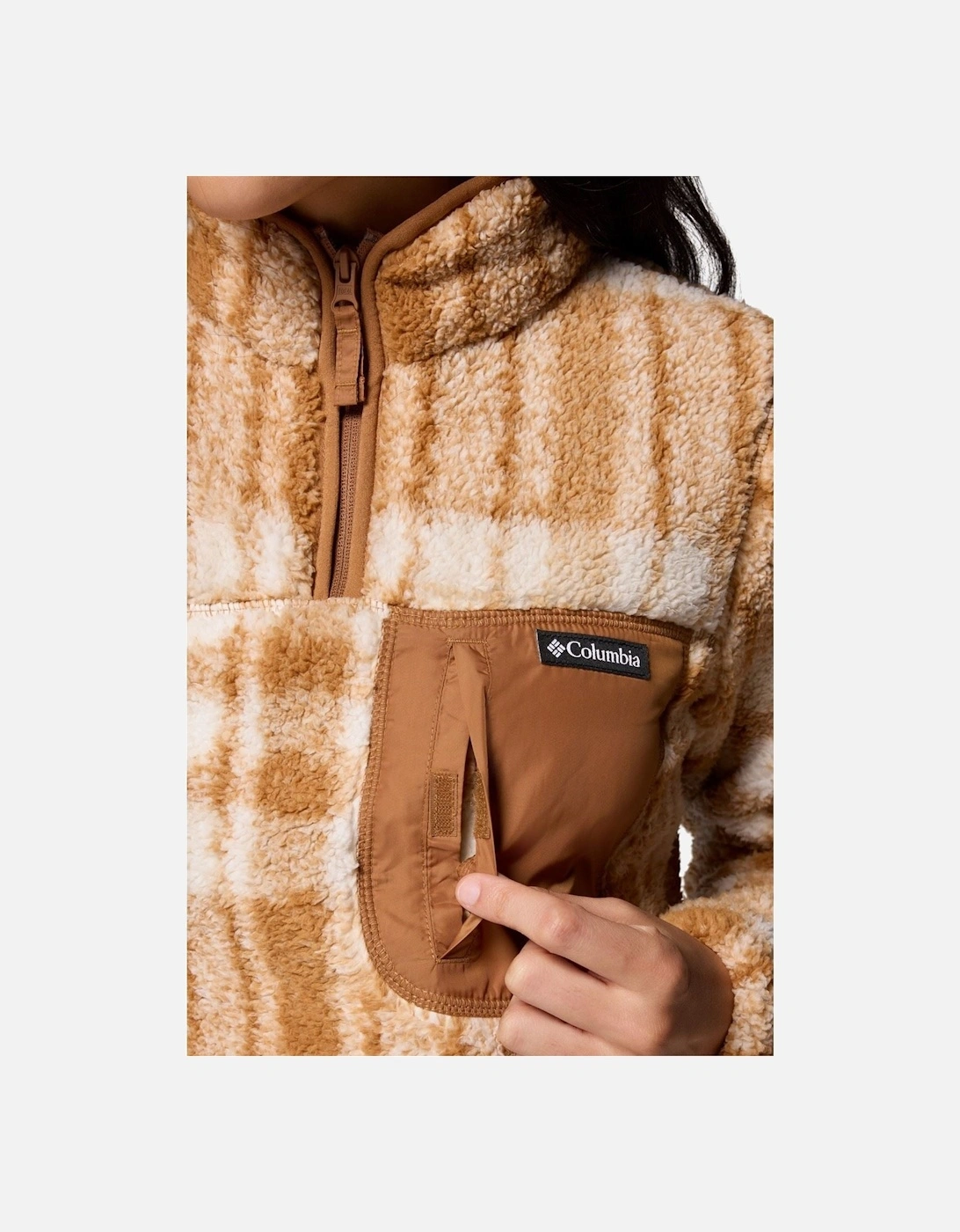 West Bend 1/4 Zip II Polyester Women's Brown Pullover