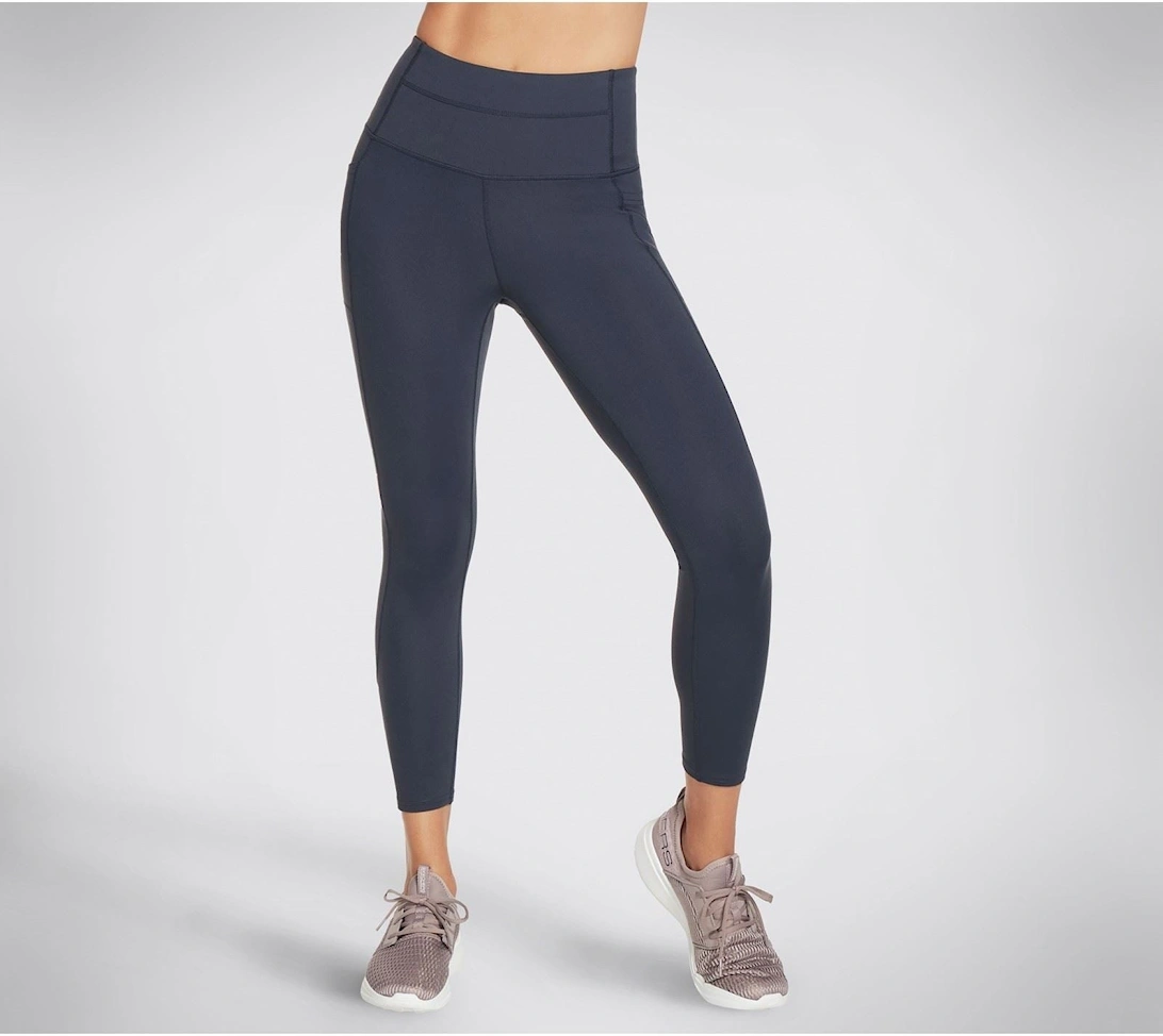 Performance GOWALK Wear High-Waisted 7/8 Nylon Women's Blue Sports Leggings, 4 of 3
