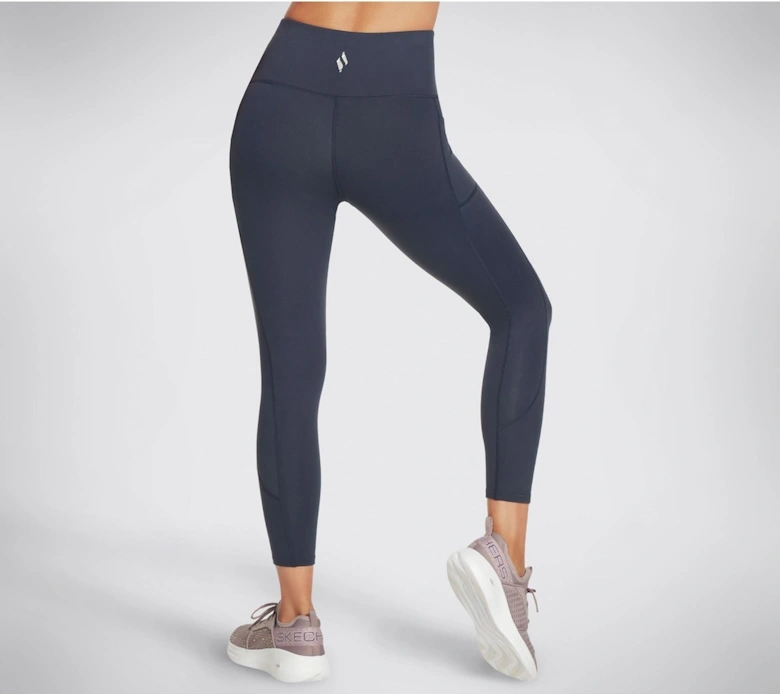 Performance GOWALK Wear High-Waisted 7/8 Nylon Women's Blue Sports Leggings