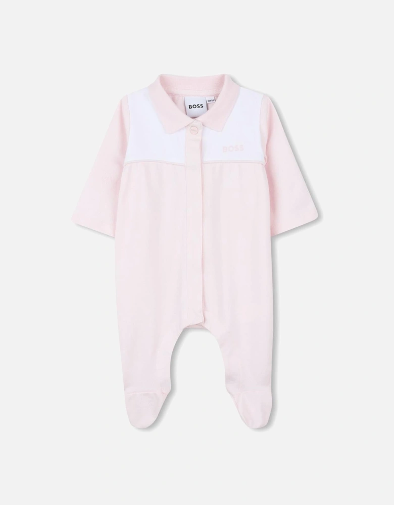 BOSS PINK BABY GIRL BABYGROW J52501