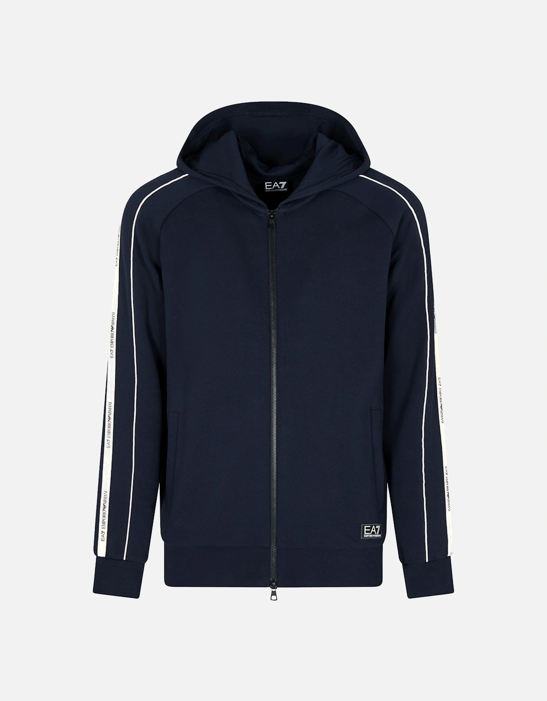 Emporio Armani Logo Series Tape Zip Hoodie Navy, 5 of 4