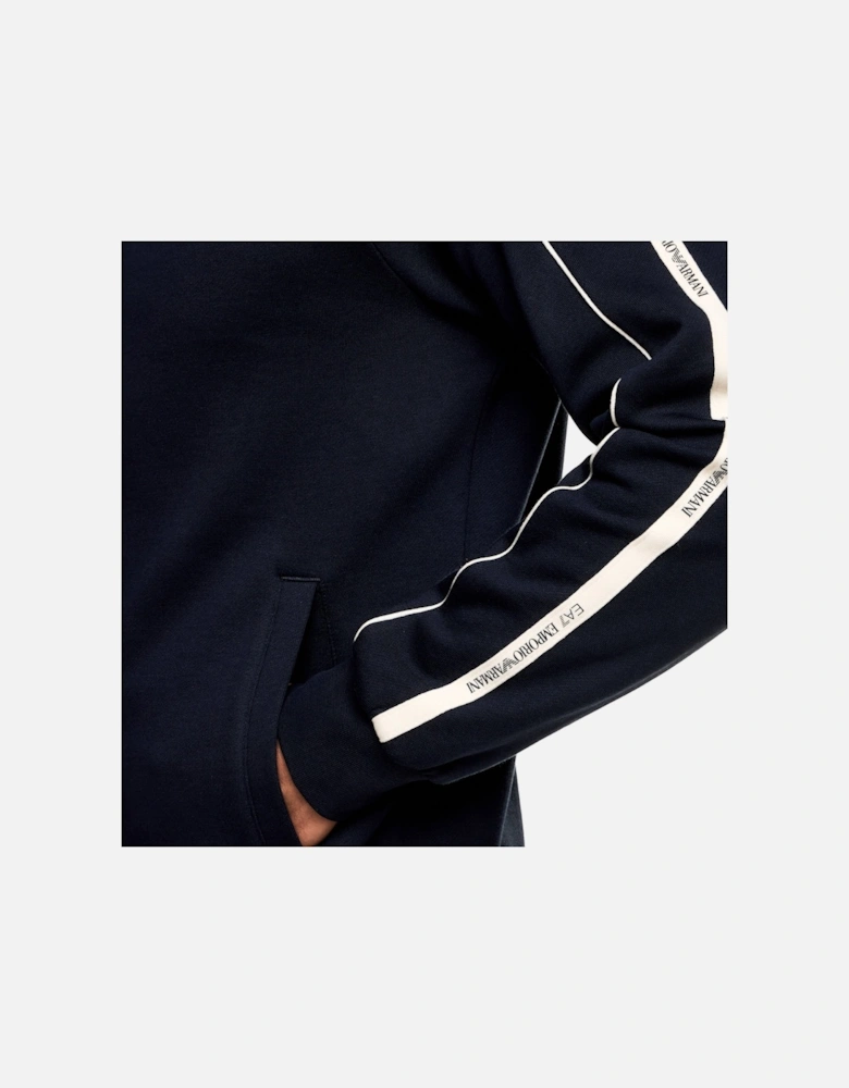 Emporio Armani Logo Series Tape Overhead Hoodie Navy