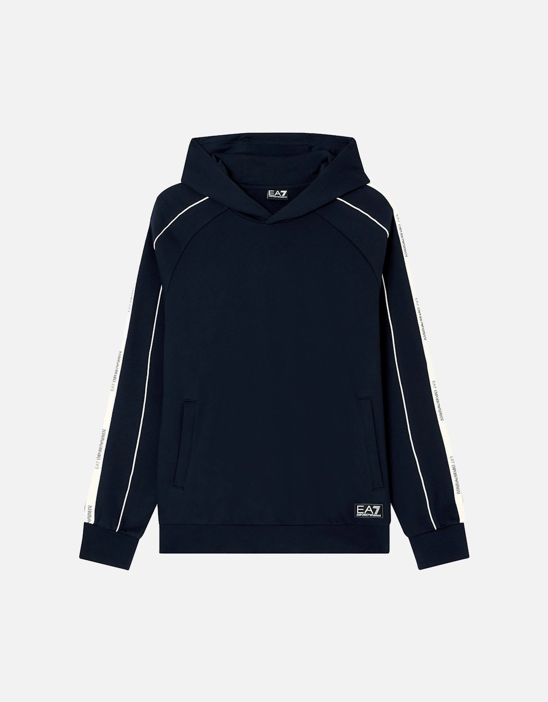 Emporio Armani Logo Series Tape Overhead Hoodie Navy, 4 of 3