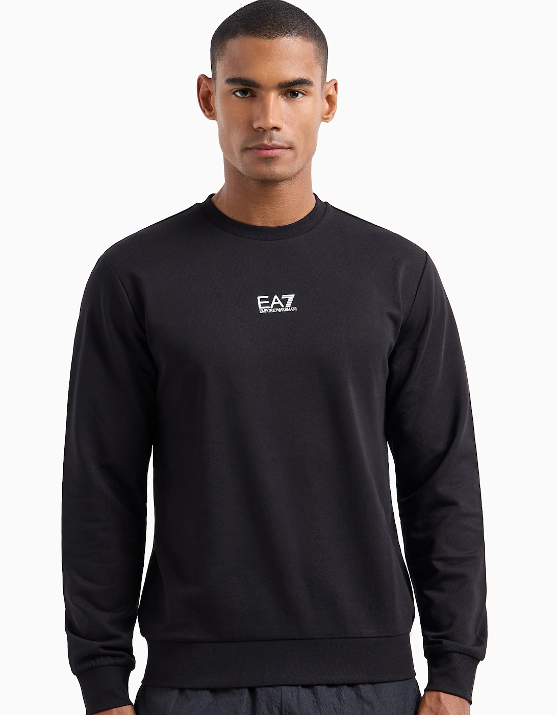 Emporio Armani Core ID Cotton Crew Sweatshirt Black