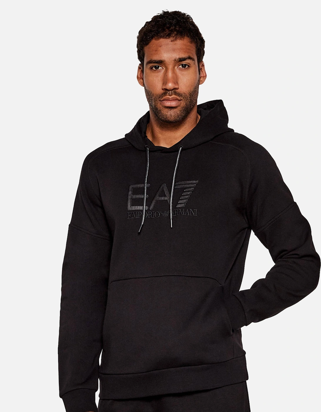 Emporio Armani Visibility Cotton Hoodie Black/Black, 4 of 3