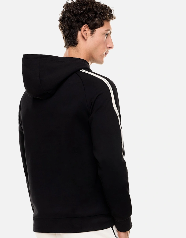 Emporio Armani Logo Series Tape Overhead Hoodie Black