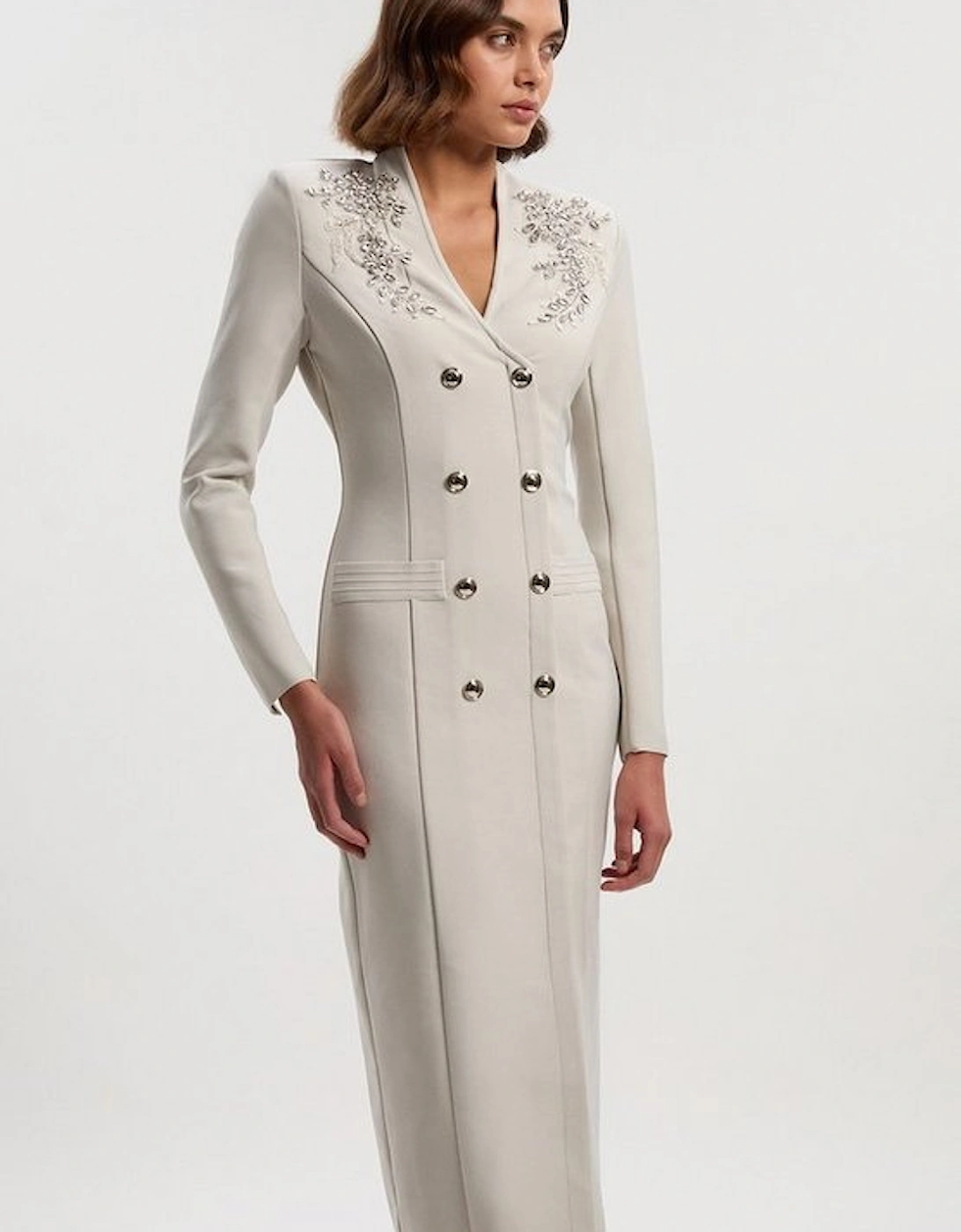 Petite Bandage Form Fitting Embellished Maxi Dress, 4 of 3