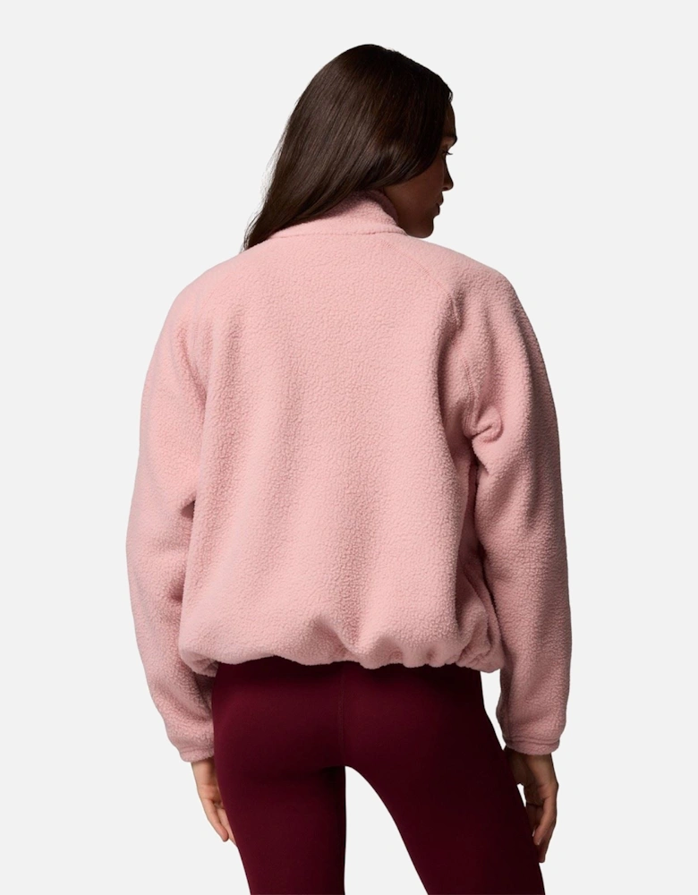 Jasper Ridge Pebbled Fleece Half Snap Polyester Women's Red Pullover