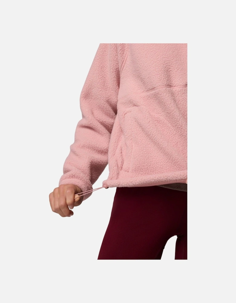 Jasper Ridge Pebbled Fleece Half Snap Polyester Women's Red Pullover