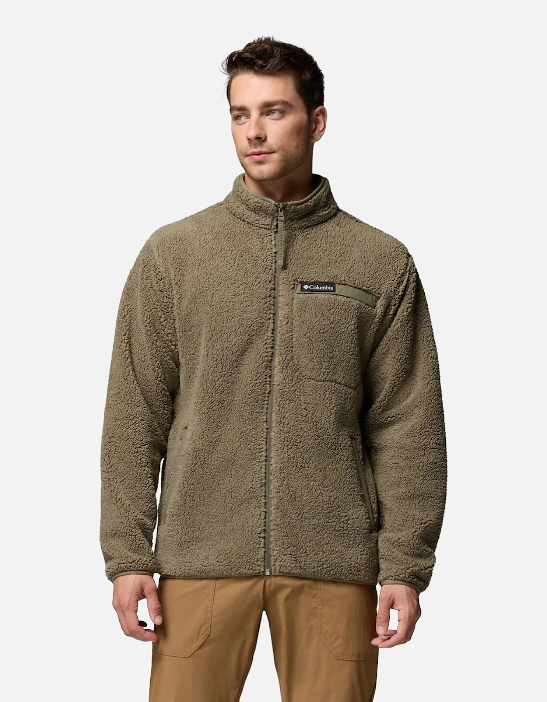 Rugged Ridge High Pile Full Zip Men's Green Fleece Jacket, 7 of 6