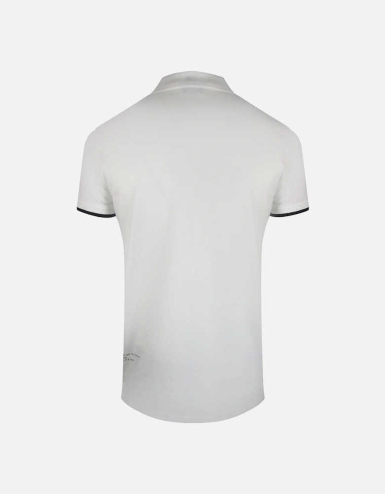Plein Sport Scratched Shoulder White Polo Shirt