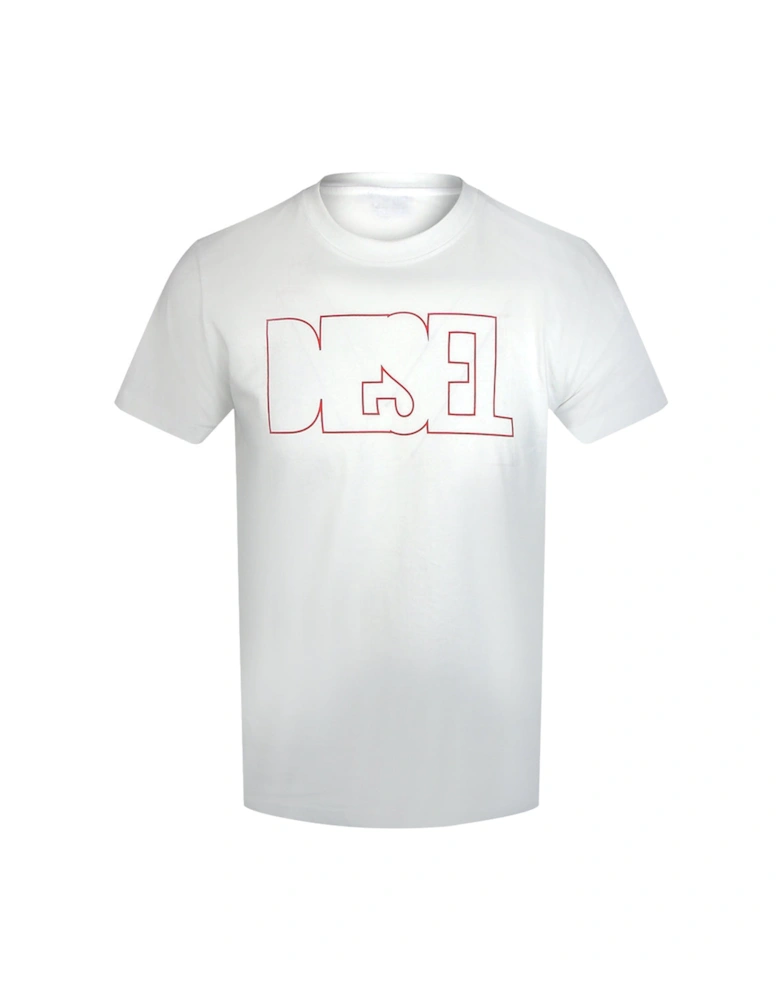 Outlined Logo Bright White T-Shirt