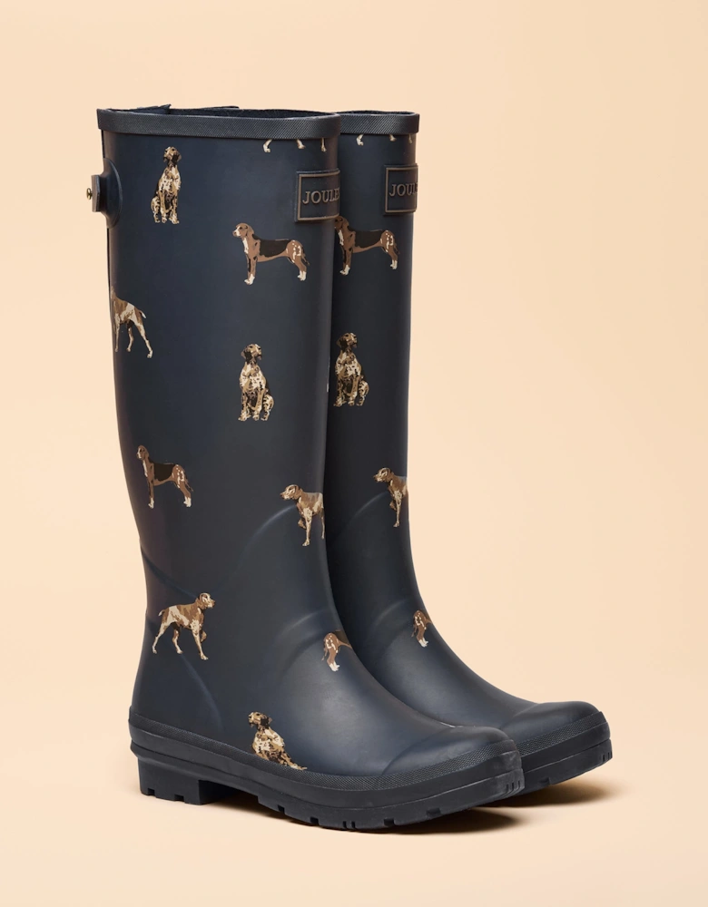 WELLY PRINT Womens Wellington Boots Navy
