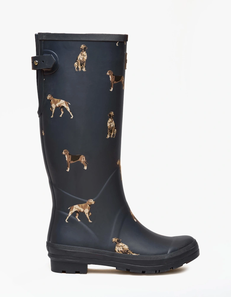 WELLY PRINT Womens Wellington Boots Navy