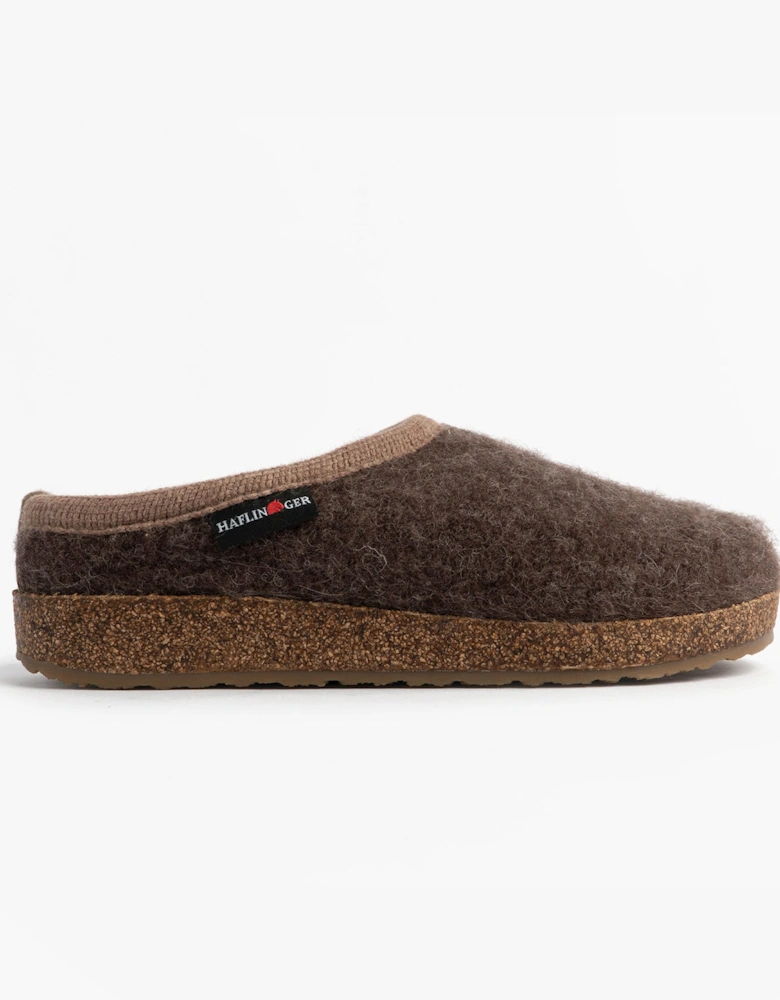 PANDA Womens Felt Clogs Brown