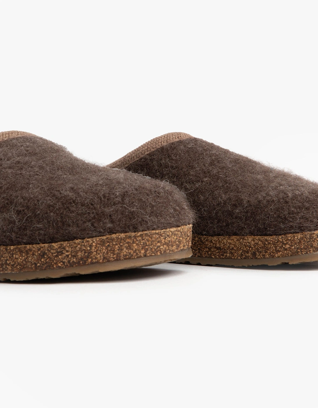 PANDA Womens Felt Clogs Brown
