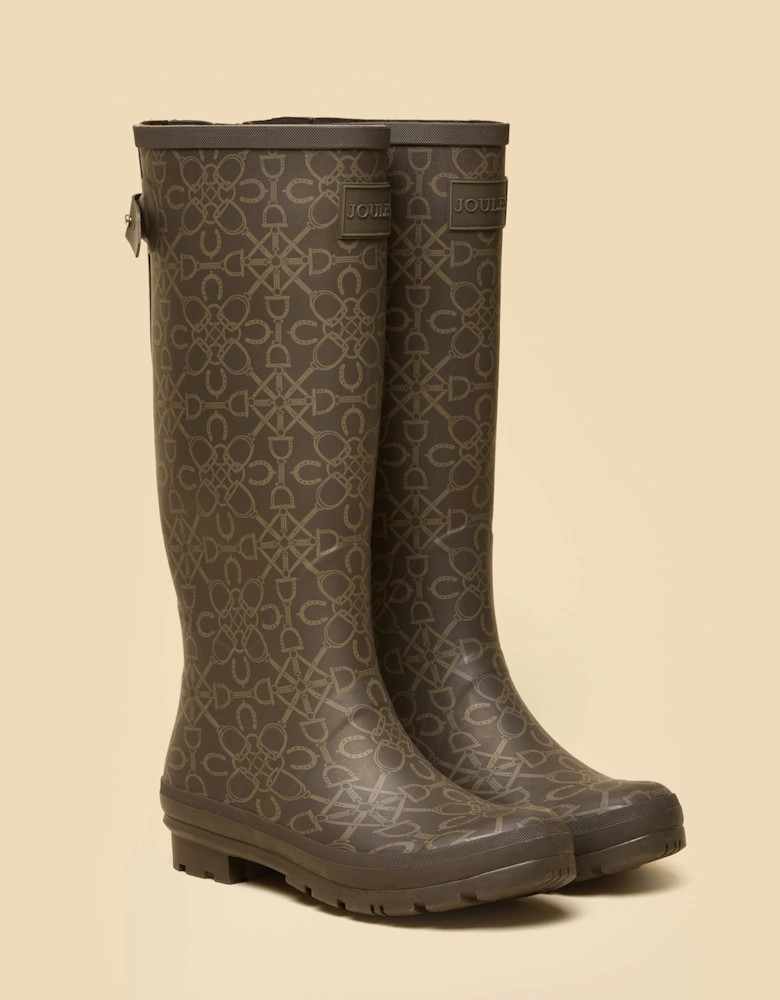 WELLY PRINT Womens Wellington Boots Brown